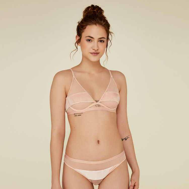 Soutien-gorge triangle rose poudré assisiz pink.