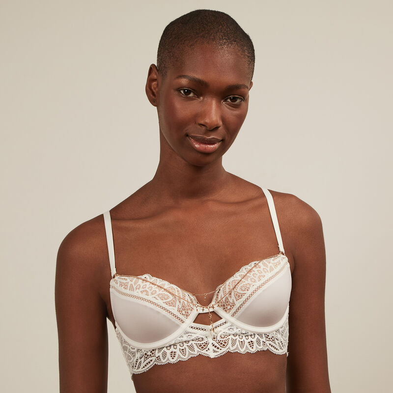 soutien-gorge bustier push bijou - blanc soutien-gorge bustier push bijou - blanc ;