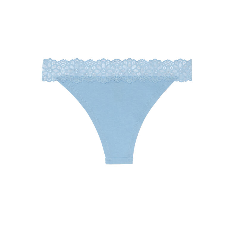 tanga à élastique dentelle - bleu tanga à élastique dentelle - bleu;