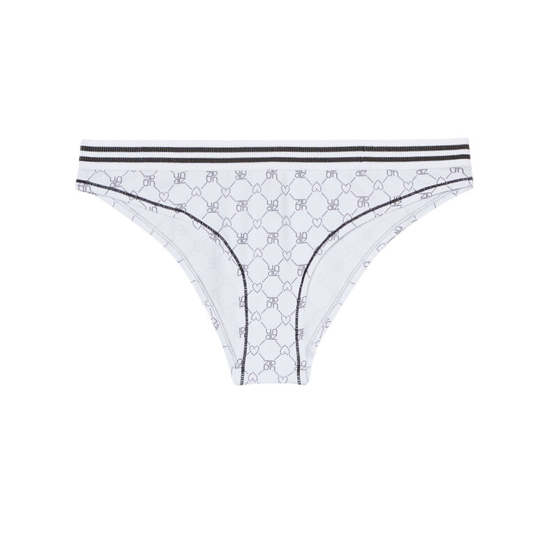 culotte à bande élastique en coton - blanc culotte à bande élastique en coton - blanc;