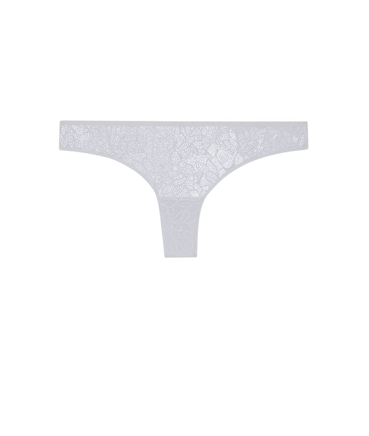 Tanga en dentelle - blanc blanc.