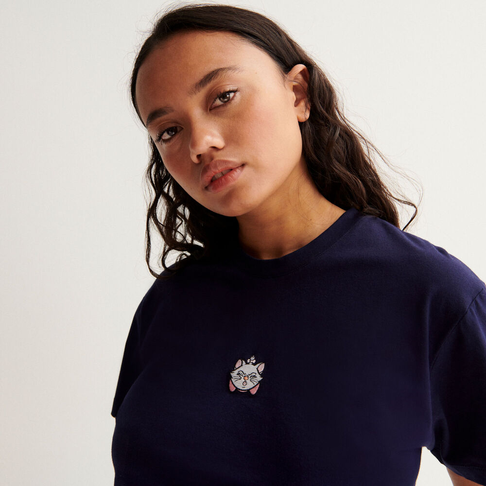 T-shirt marie les aristochats - marine bleu.