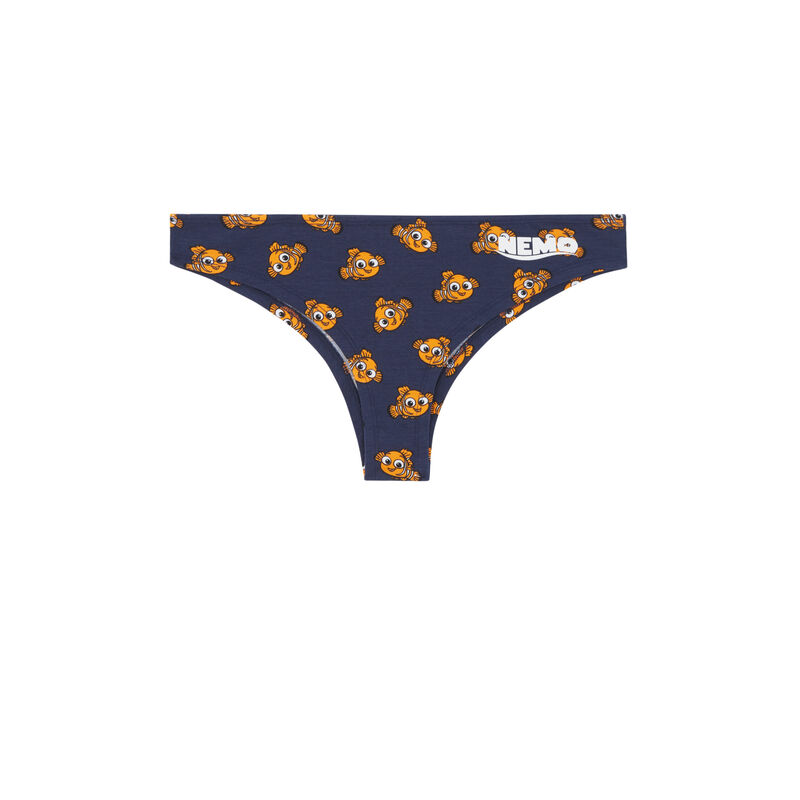 Tanga en coton imprimé Nemo - bleu Tanga en coton imprimé Nemo - bleu;