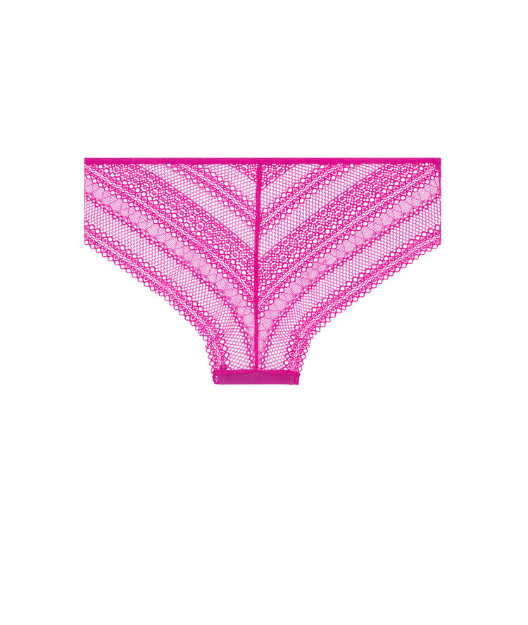 Shorty en tulle détail guipure anjaiz fuchsia.