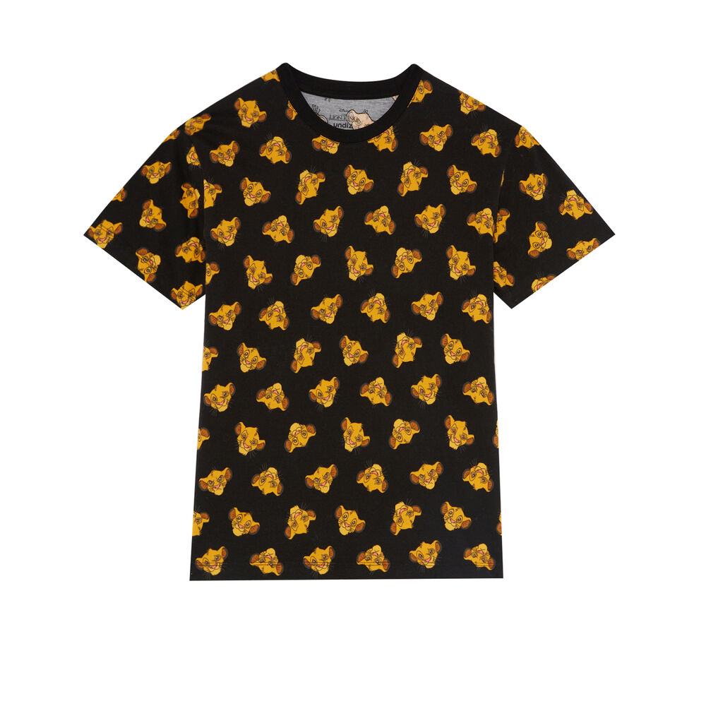Top à motifs simba - noir noir.