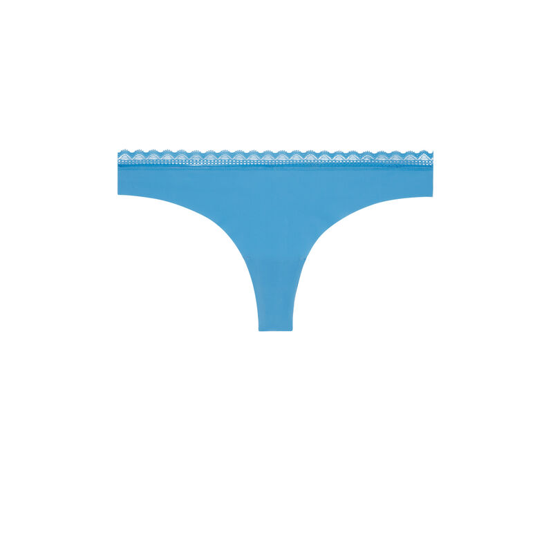 tanga en microfibre uni - bleu tanga en microfibre uni - bleu;