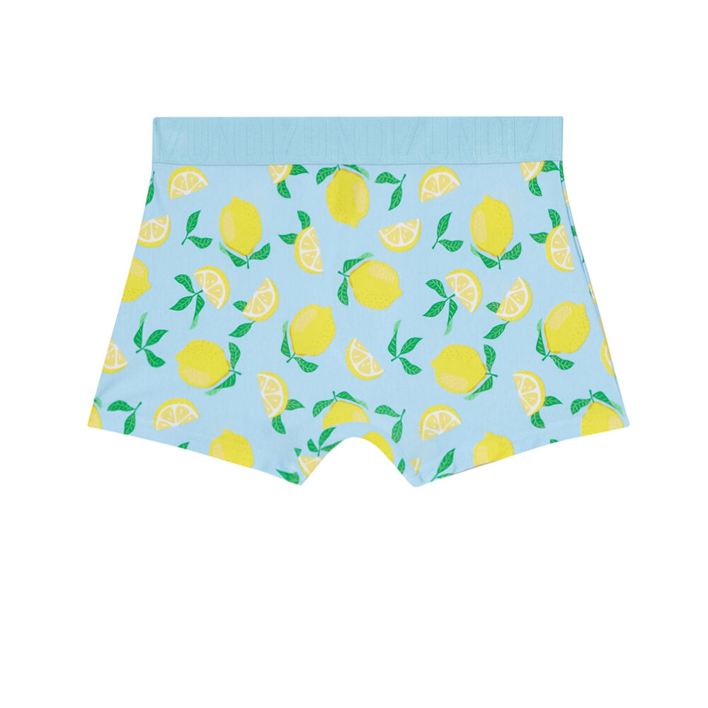 Boxer à imprimé citrons - bleu bleu.