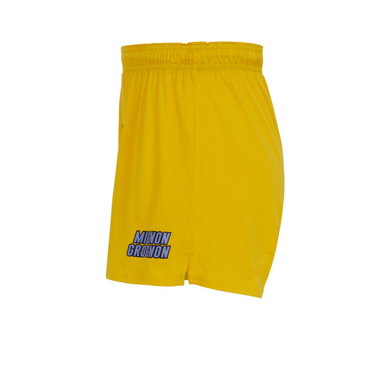 boxer en coton mignon grognon - jaune boxer en coton mignon grognon - jaune;