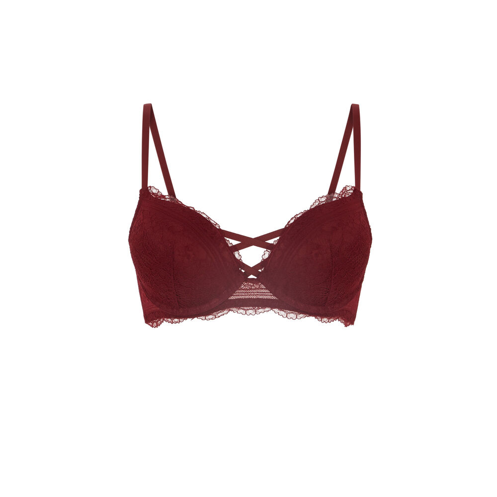 Soutien-gorge ultra push-up - bordeaux rouge.