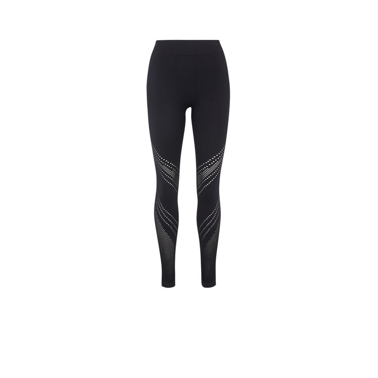 Legging sport sans coutures uni herosportiz noir.