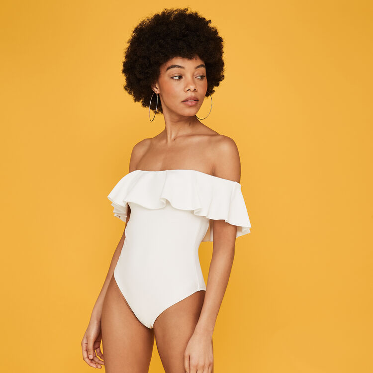 Maillot de bain une pièce blanc bardoiz white.