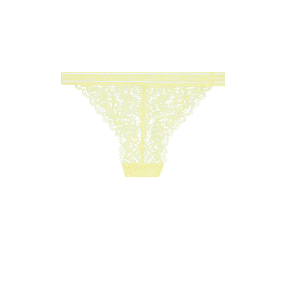 Culotte en dentelle - jaune jaune.