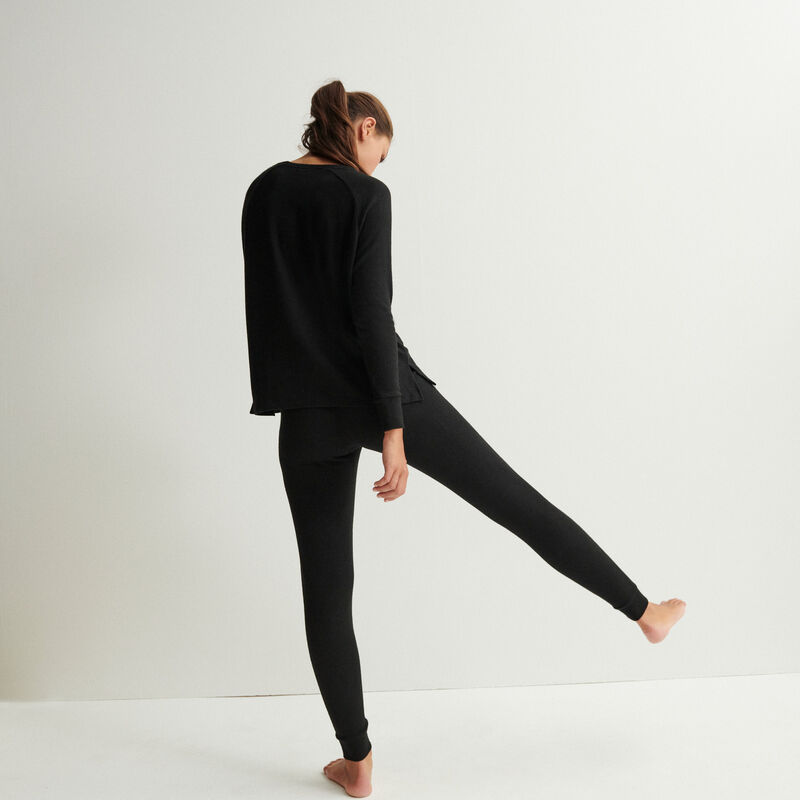 pantalon en maille - noir pantalon en maille - noir;