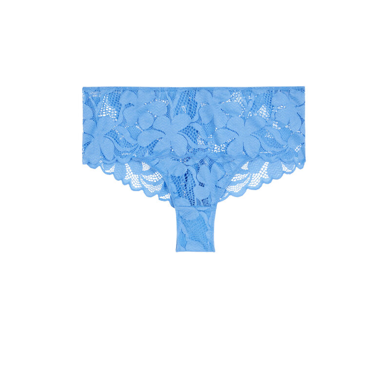 Culotte taille haute en dentelle - bleu ciel Culotte taille haute en dentelle - bleu ciel;
