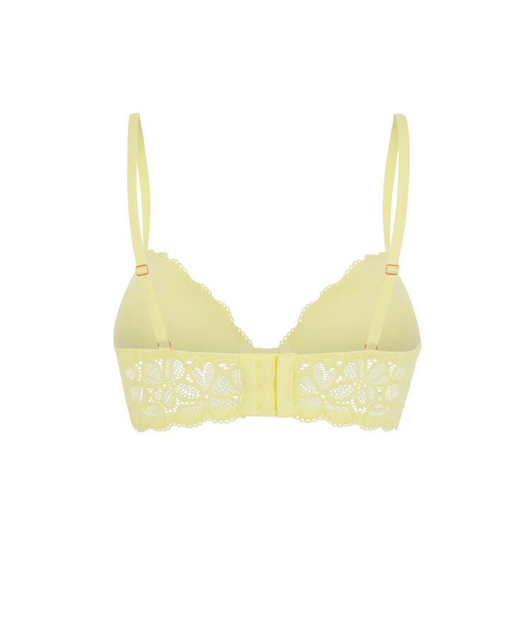 Soutien-gorge ampli en dentelle - jaune jaune.