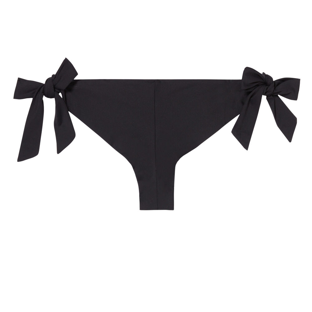 Bas de maillot de bain à détails nœuds - noir noir.