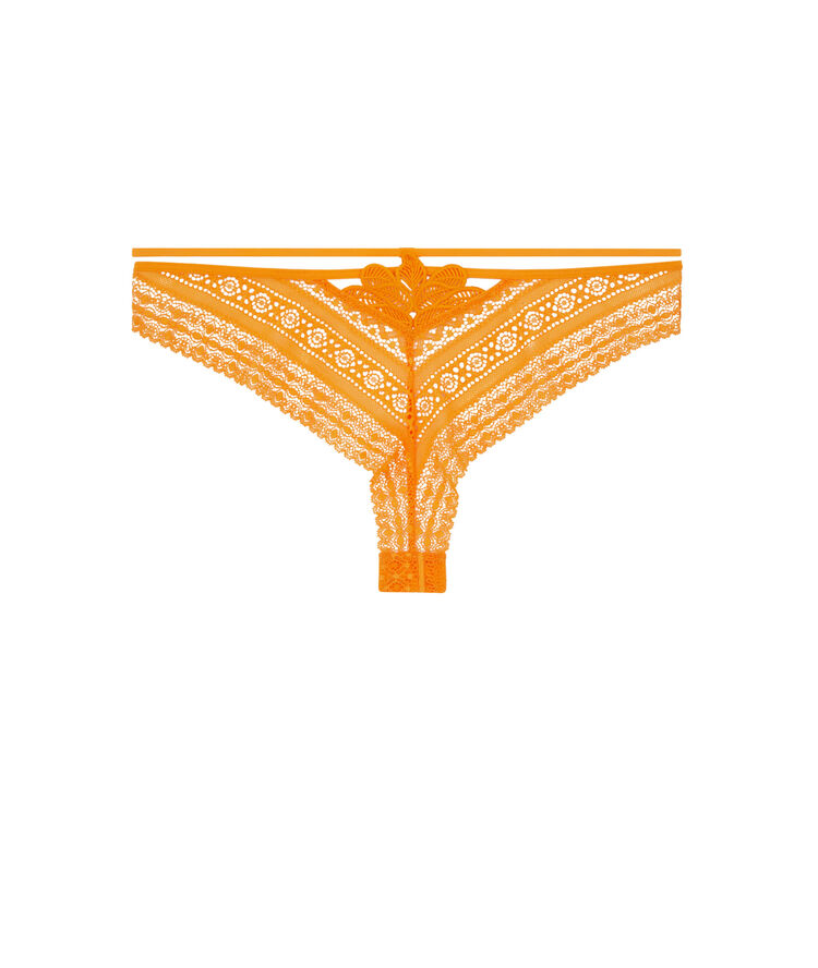 Tanga en dentelle - orange orange.