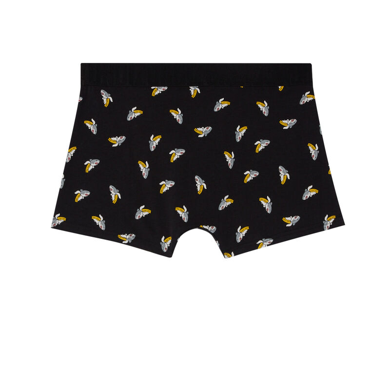 boxer à motifs requin-banane - noir boxer à motifs requin-banane - noir;