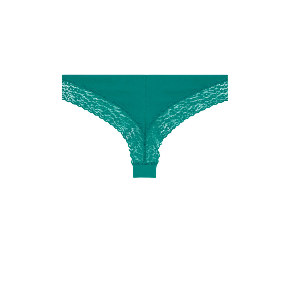 Tanga en coton - bleu canard bleu canard.