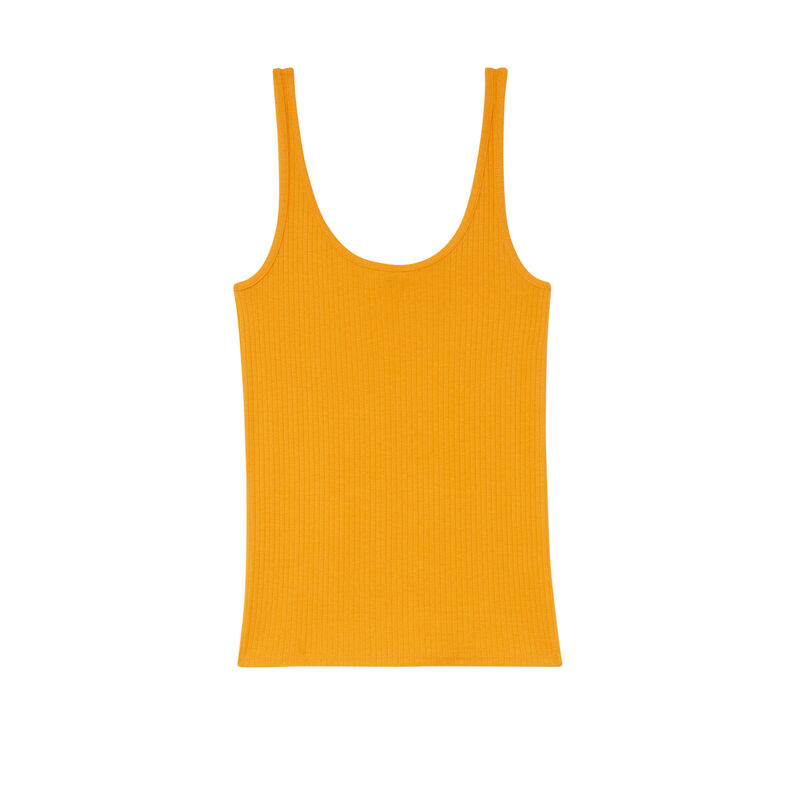 top débardeur en jersey uni - mangue top débardeur en jersey uni - mangue;