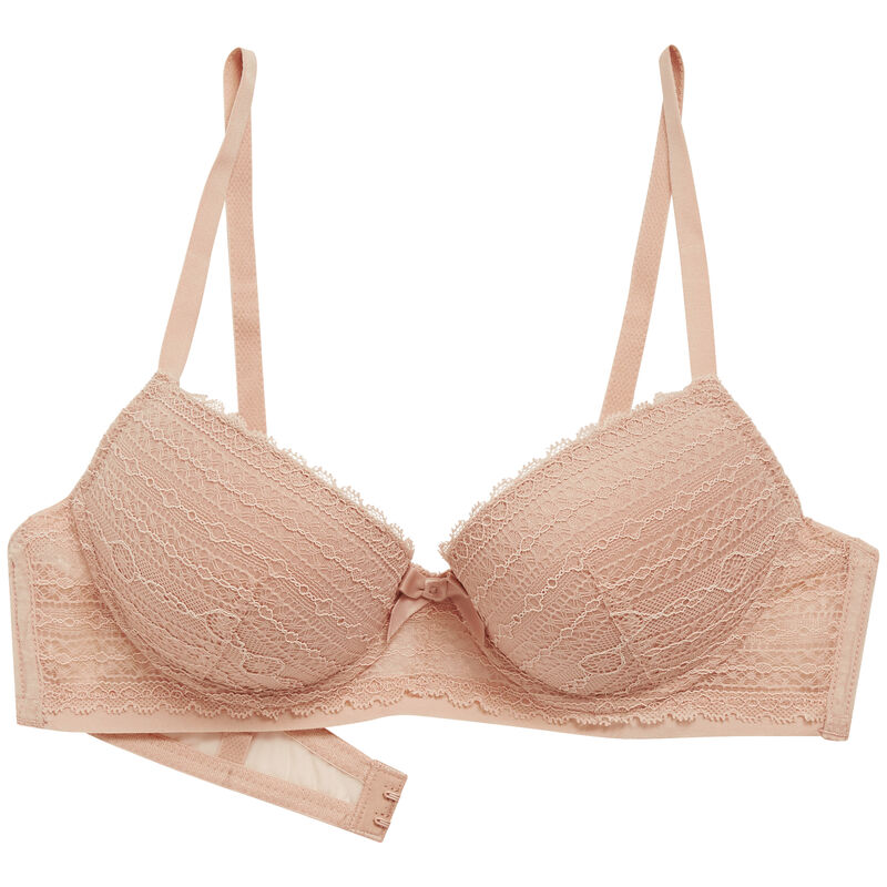 Soutien-gorge ampli en dentelle - chair Soutien-gorge ampli en dentelle - chair;