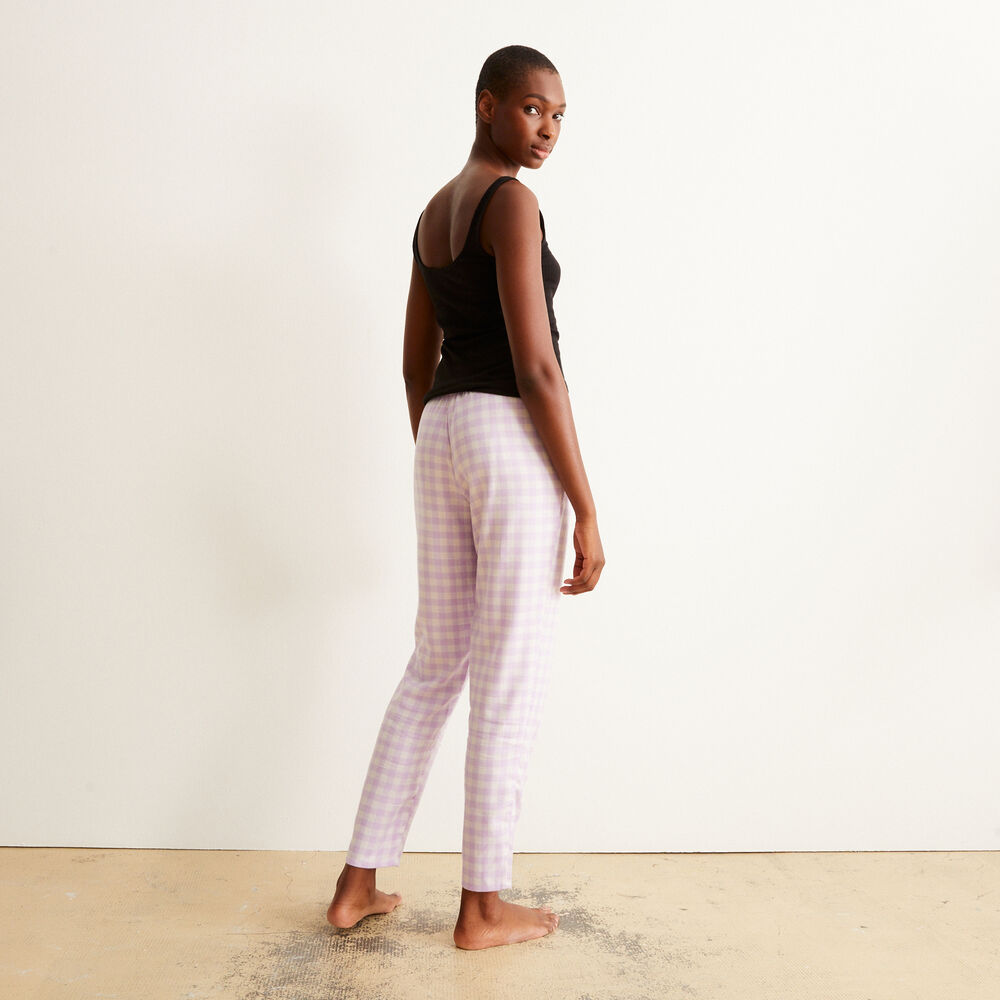 Pantalon &agrave; carreaux - rose rose.
