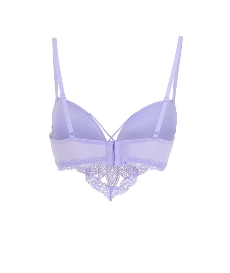 Soutien-gorge push micro et dentelle - lilas lilas.