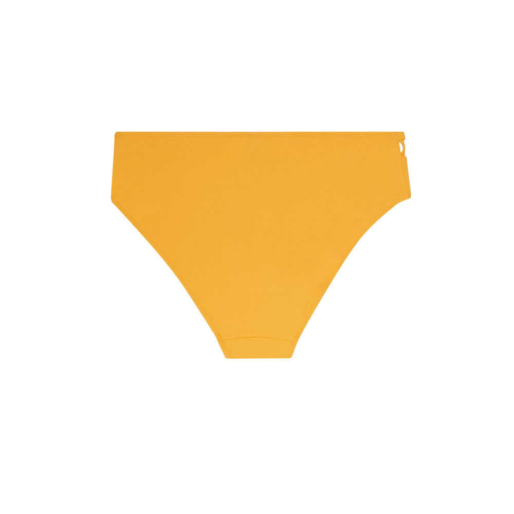 Bas de maillot de bain culotte taille haute détail aztèque - orange orange.