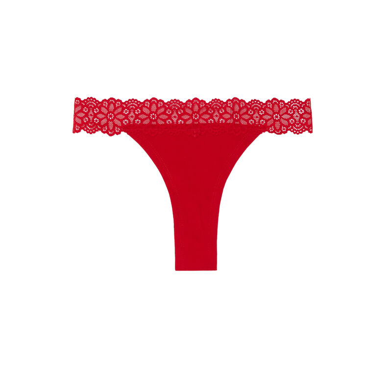 tanga à élastique dentelle - rouge tanga à élastique dentelle - rouge;
