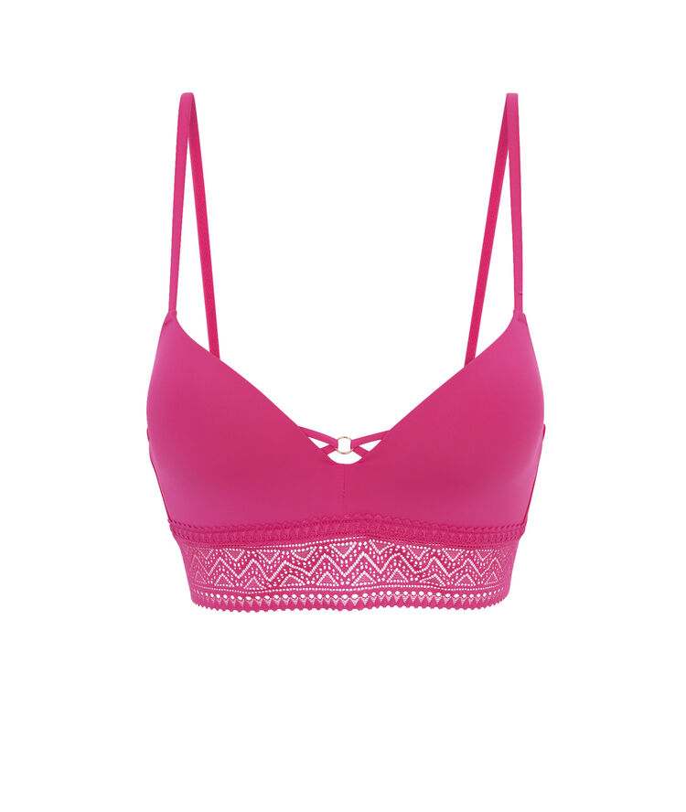 Soutien-gorge ampli micro/dentelle peachiliz fushia.