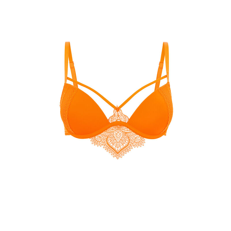Soutien-gorge push en micro effet tatouage tattoogirliz orange.