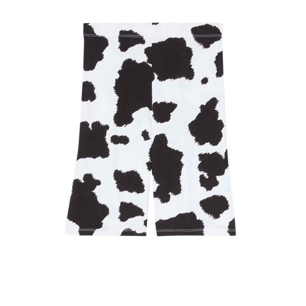 Cycliste à motif vache - écru ecru.