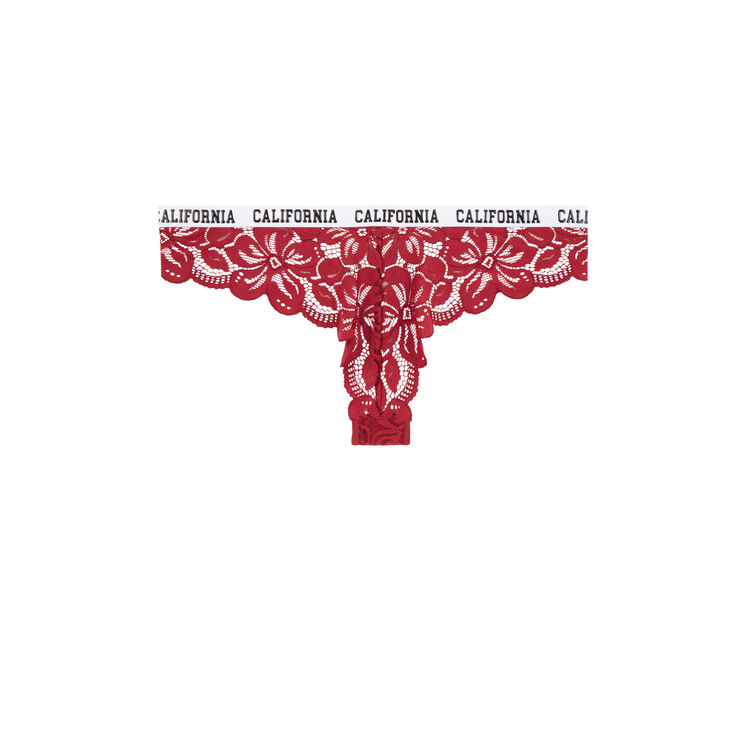 Tanga en dentelle détail bande westcoastiz bordeaux.