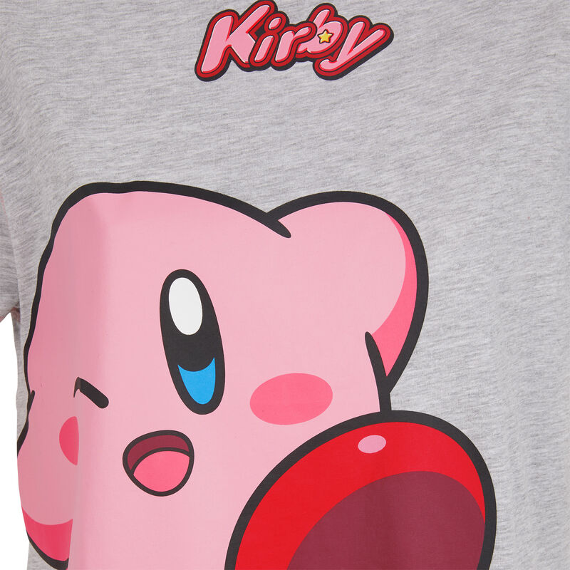 Top à manches courtes print kirby kirbiz gris.