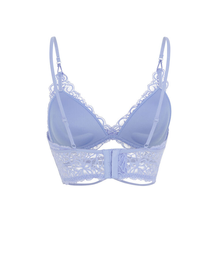 Soutien-gorge triangle push up dentelle - bleu ciel bleu ciel.