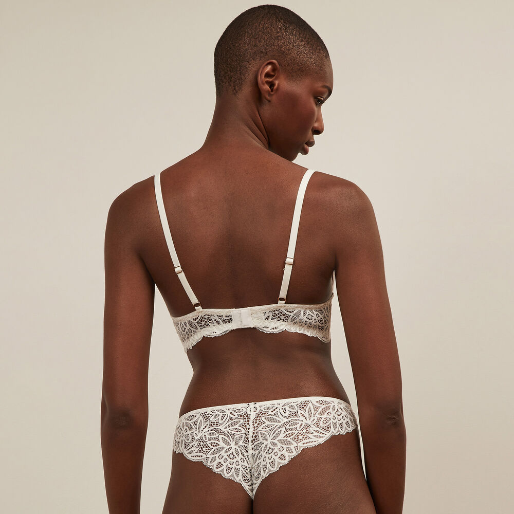 Soutien-gorge bustier push bijou - blanc blanc.