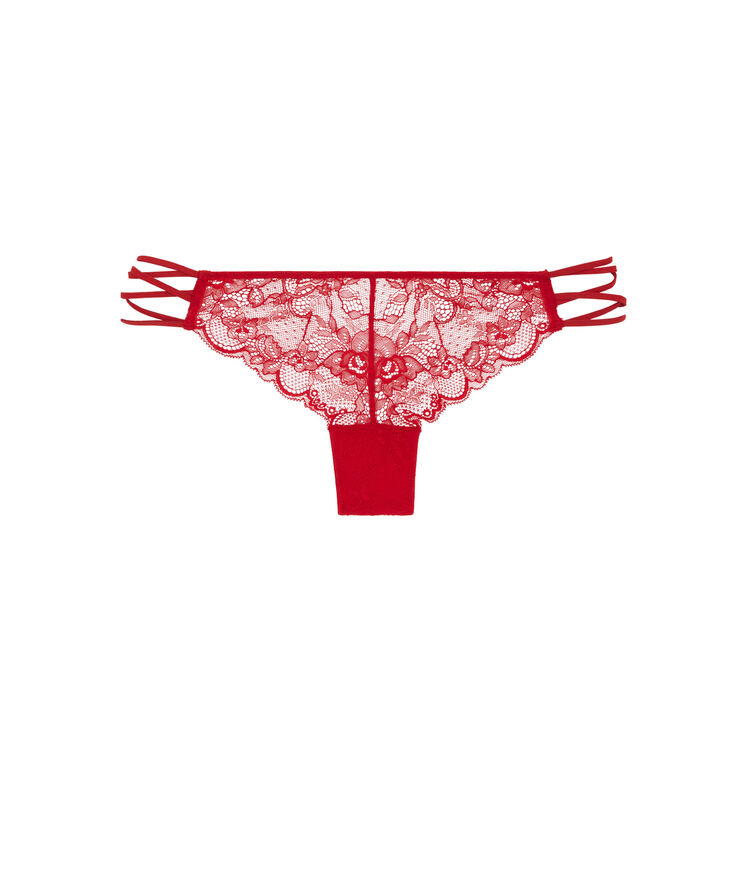 Tanga en dentelle flirtiz rouge.