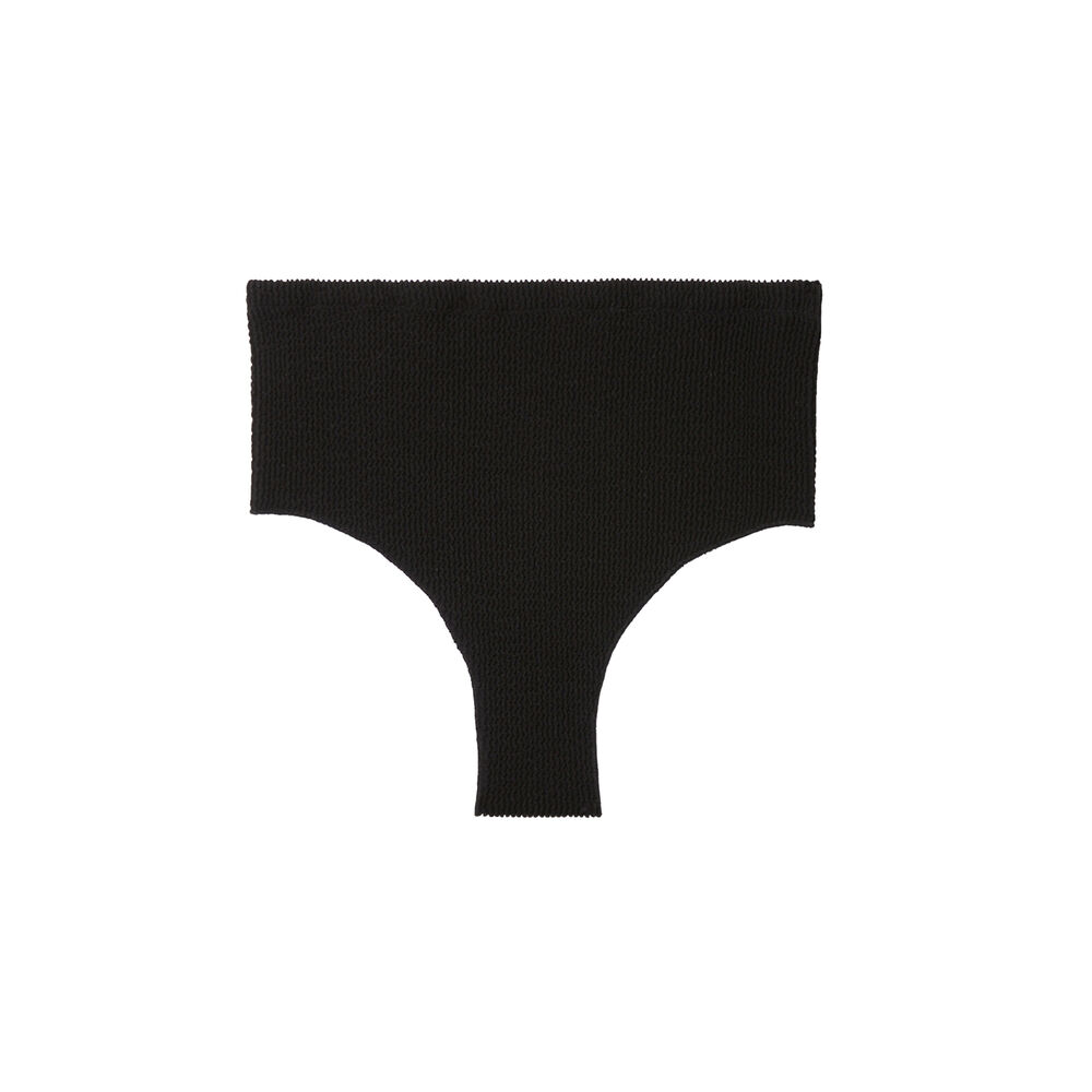 Bas de maillot taille unique culotte haute - noir noir.