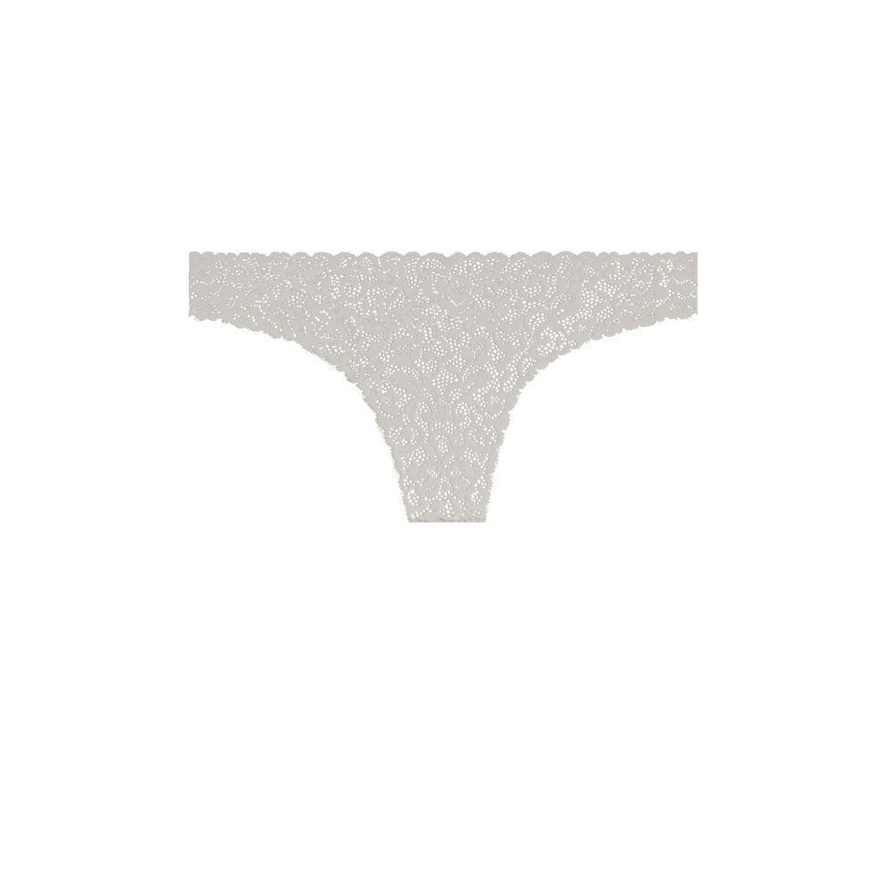 Tanga en dentelle onepartiz blanc.