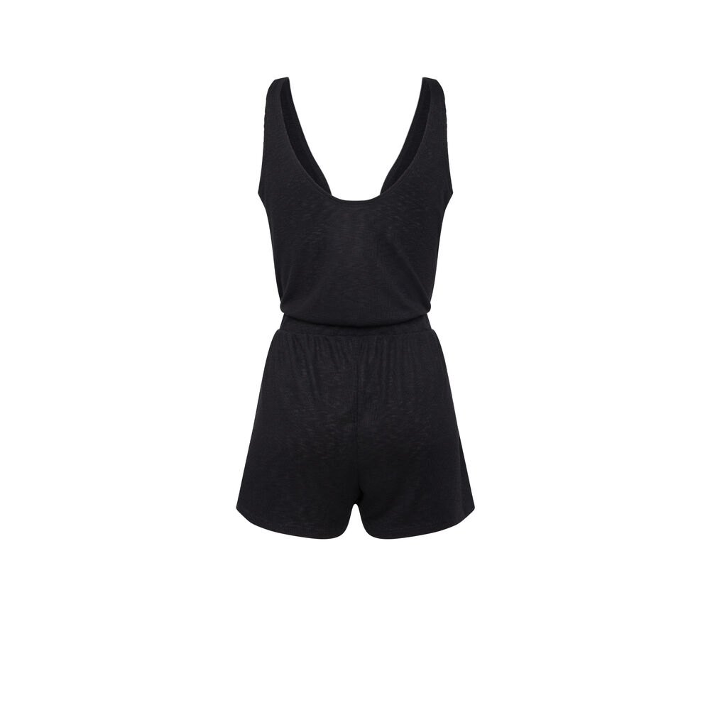 Combishort noué devant - noir noir.