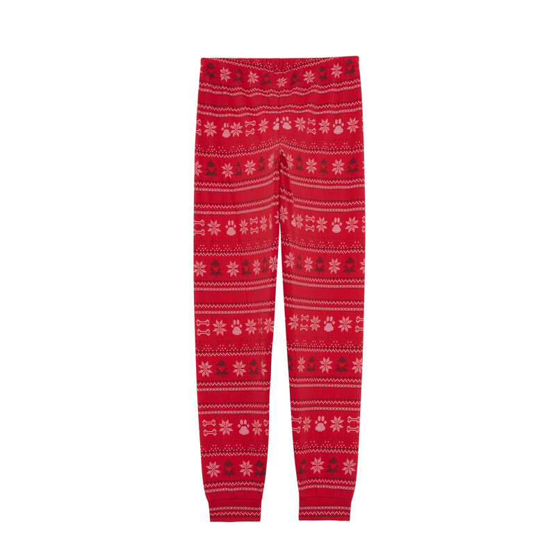 pantalon à motifs jacquard - rouge pantalon à motifs jacquard - rouge;