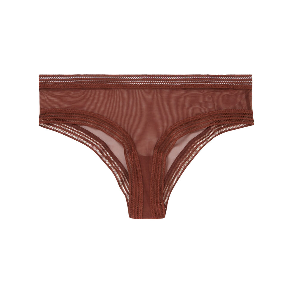 Shorty en tulle - marron marron.