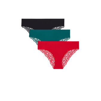 Lot de 3 shorty en micro shomiz
 multicolore.