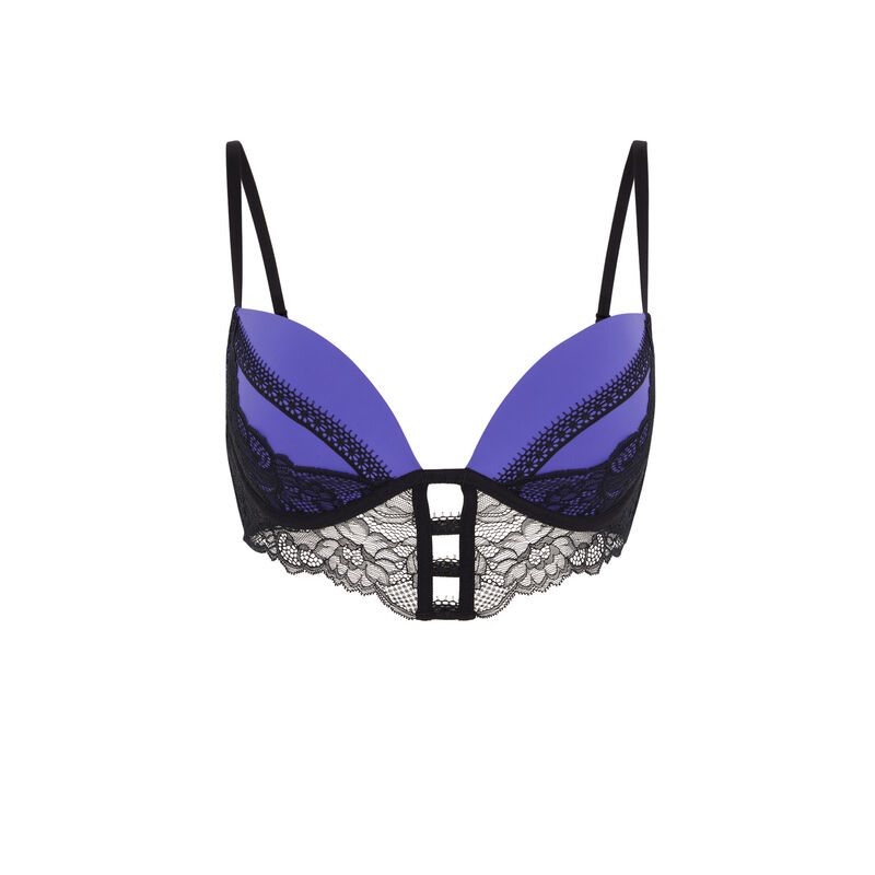 soutien-gorge push-up bi-matières - violet soutien-gorge push-up bi-matières - violet;