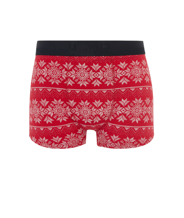 Boxer en coton à message espnewtassagiz rouge.