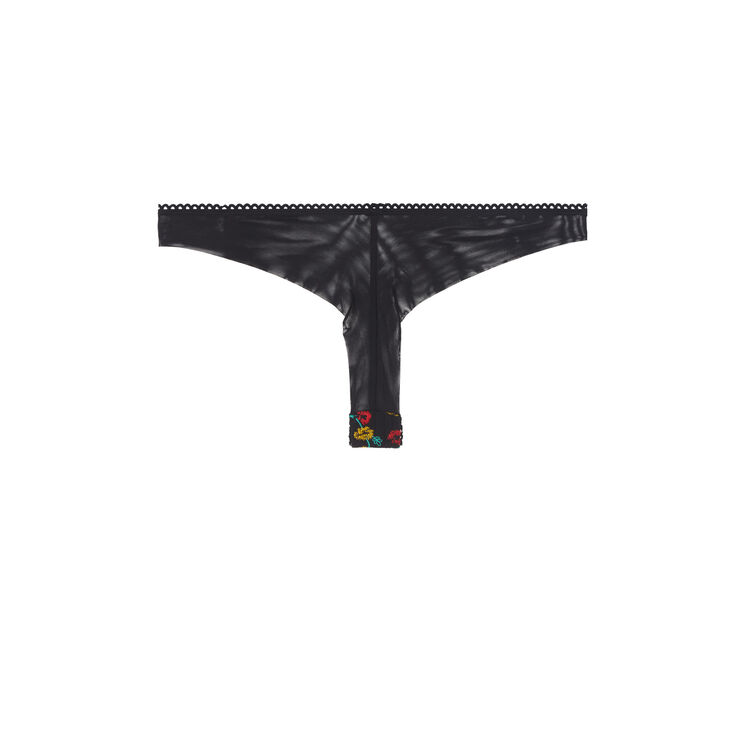 Tanga noir pimentiz noir.
