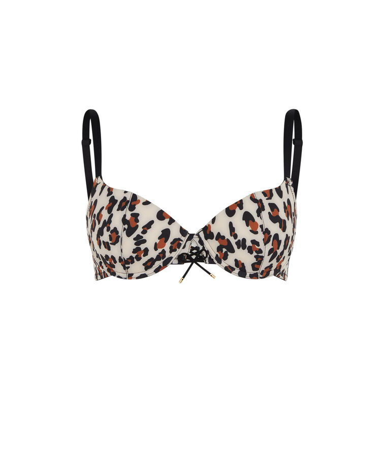 Soutien-gorge ampli imprimé animal - noir noir.