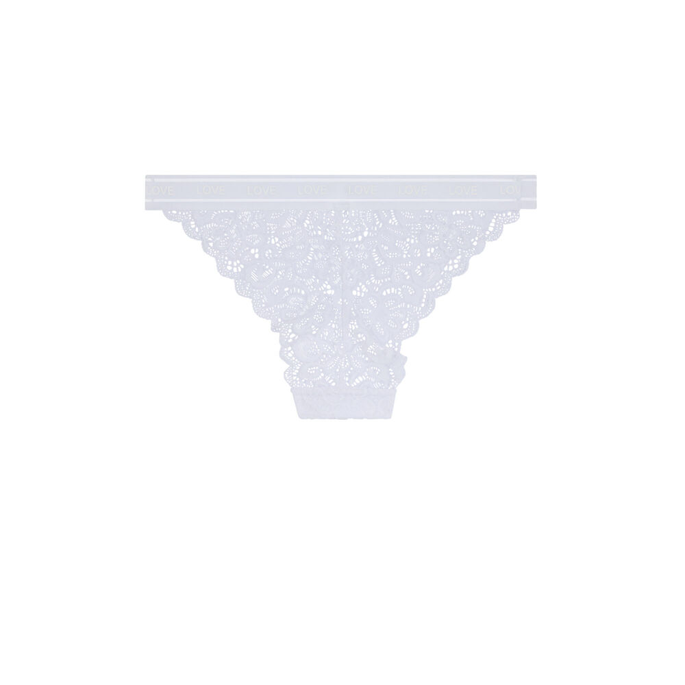 Culotte en dentelle - blanc blanc.