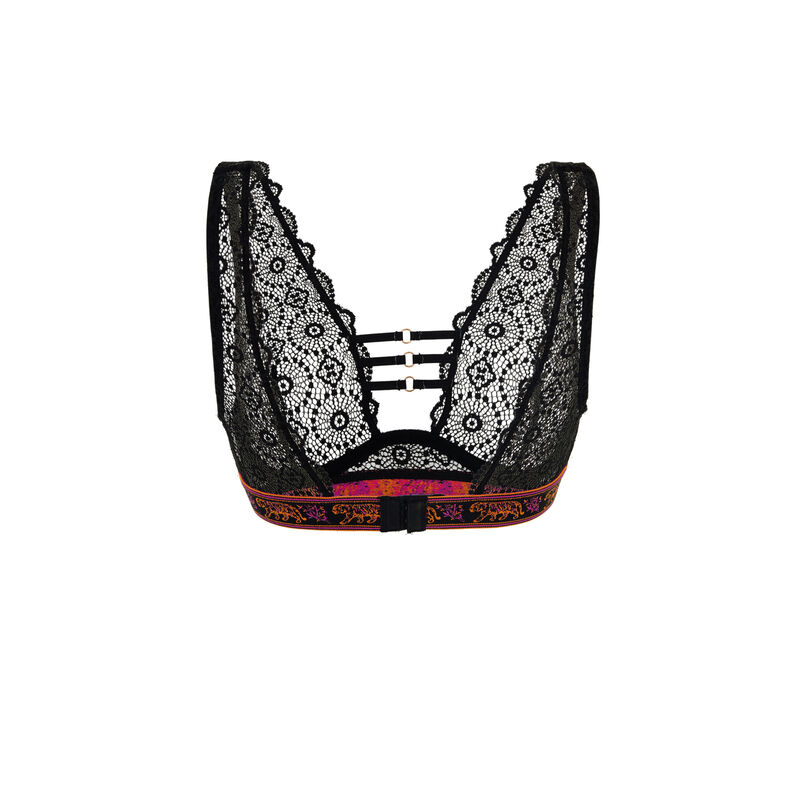 Brassière armaturée en dentelle sendaiz noir.