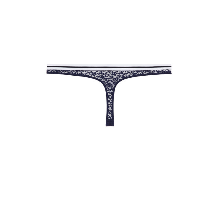 String bleu marine leopiz bleu.